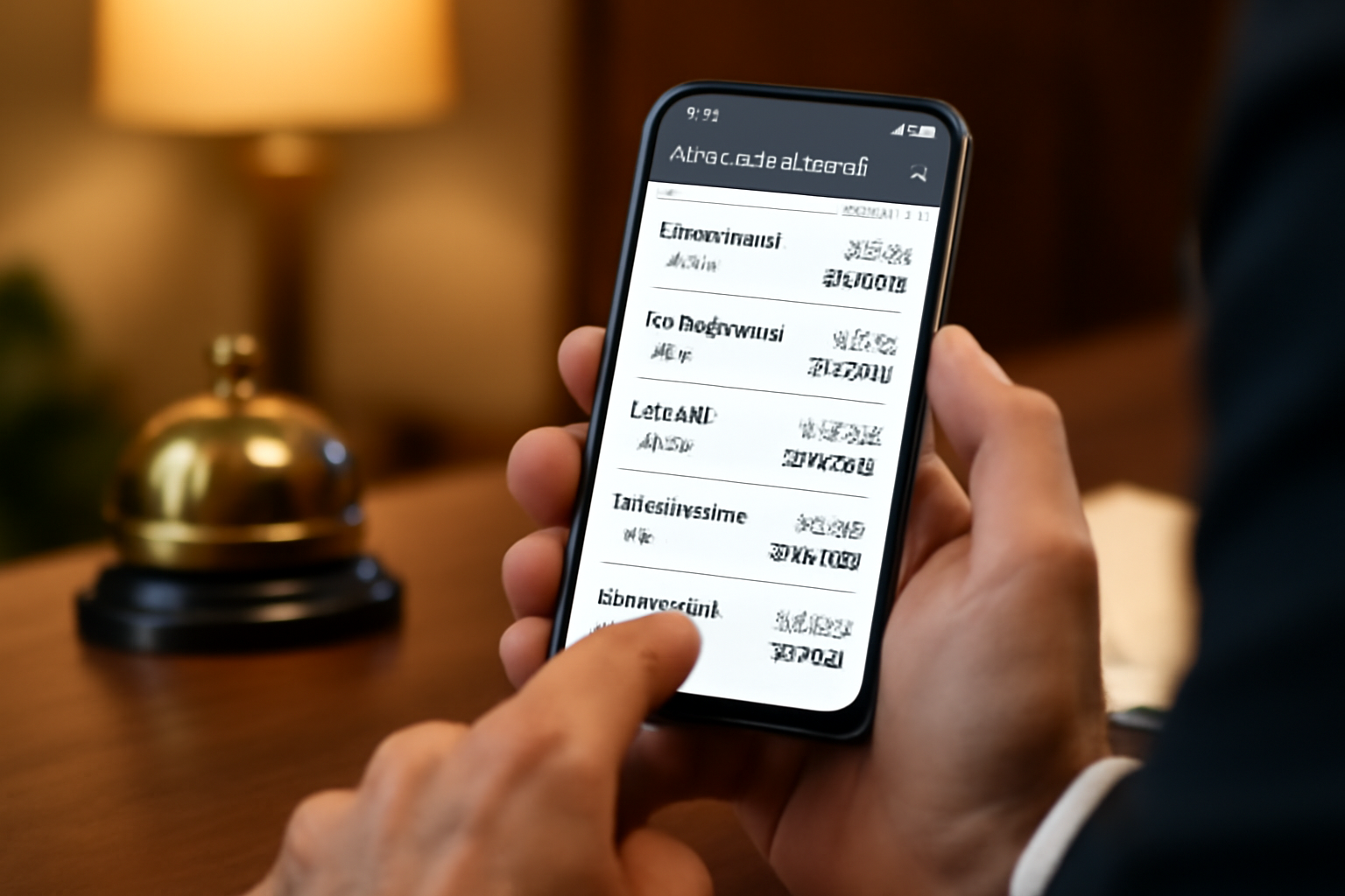 Màn hình điện thoại hiển thị app quản lý công nợ khách lưu trú nhà nghỉ, chi tiết khoản nợ của từng khách
