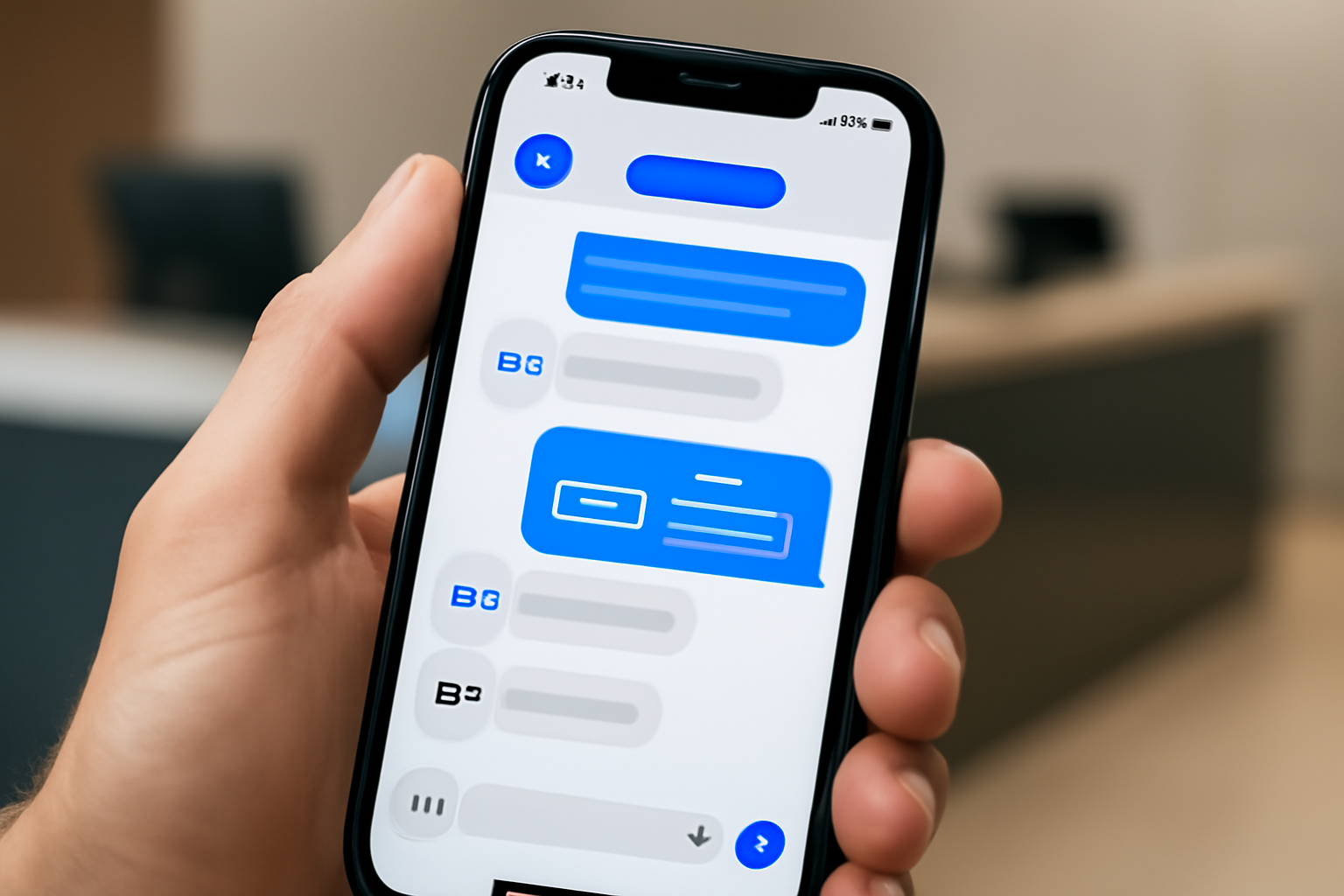 Giao diện chat Facebook Messenger hiển thị thông báo đặt phòng tự động từ phần mềm quản lý nhà nghỉ