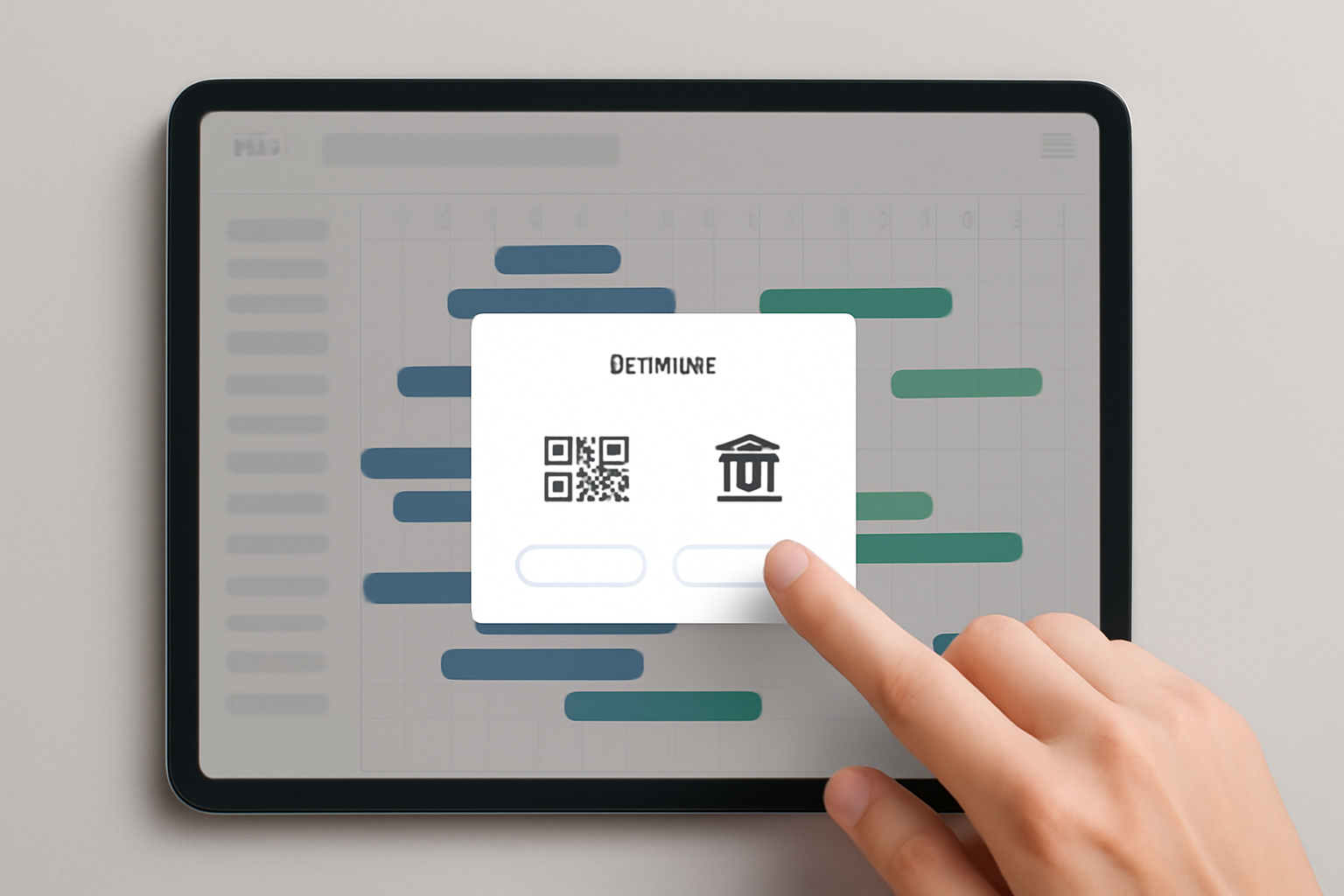 Giao diện phần mềm quản lý nhà nghỉ hiện đại, hiển thị lịch phòng và tùy chọn thanh toán online qua QR code hoặc chuyển khoản ngân hàng.